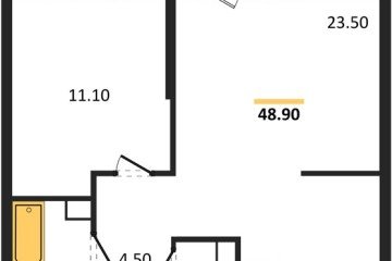 Фото №1: 1-комнатная квартира 48 м² - Краснодар, мкр. жилой комплекс Рекорд, ул. Новороссийская, 102И