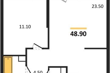Фото №1: 1-комнатная квартира 48 м² - Краснодар, мкр. жилой комплекс Рекорд, ул. Новороссийская, 102И