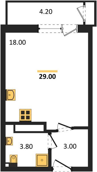 Фото №1: Студия 29 м² - Краснодар, жилой комплекс Рекорд, ул. Новороссийская, 102И