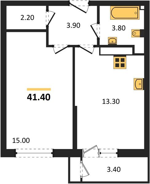 Фото №1: 1-комнатная квартира 41 м² - Краснодар, ЖК Рекорд, Карасунский внутригородской округ, Центральный внутригородской округ, Черёмушки, мкр. жилой комплекс Рекорд, ул. Новороссийская, 102И
