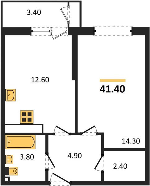 Фото №1: 1-комнатная квартира 41 м² - Краснодар, ЖК Рекорд, Карасунский внутригородской округ, Центральный внутригородской округ, Черёмушки, мкр. жилой комплекс Рекорд, ул. Новороссийская, 102И