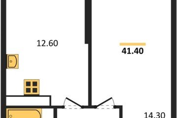 Фото №1: 1-комнатная квартира 41 м² - Краснодар, мкр. жилой комплекс Рекорд, ул. Новороссийская, 102И