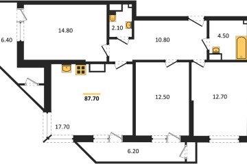 Фото №1: 3-комнатная квартира 87 м² - Краснодар, мкр. жилой комплекс Рекорд, ул. Новороссийская, 102И