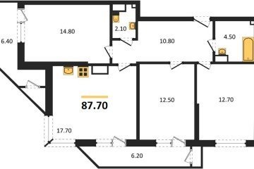 Фото №1: 3-комнатная квартира 87 м² - Краснодар, мкр. жилой комплекс Рекорд, ул. Новороссийская, 102И