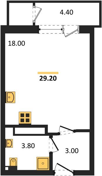 Фото №1: Студия 29 м² - Краснодар, ЖК Рекорд, Карасунский внутригородской округ, Центральный внутригородской округ, Черёмушки, мкр. жилой комплекс Рекорд, ул. Новороссийская, 102И
