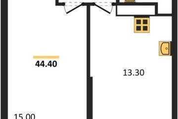 Фото №1: 1-комнатная квартира 44 м² - Краснодар, мкр. жилой комплекс Рекорд, ул. Новороссийская, 102И