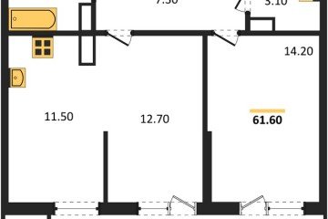 Фото №1: 1-комнатная квартира 61 м² - Краснодар, мкр. жилой комплекс Рекорд, ул. Новороссийская, 102И