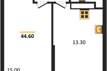 Фото №1: 1-комнатная квартира 44 м² - Краснодар, мкр. жилой комплекс Рекорд, ул. Новороссийская, 102И