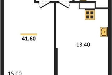 Фото №1: 1-комнатная квартира 41 м² - Краснодар, мкр. жилой комплекс Рекорд, ул. Новороссийская, 102И