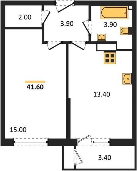Фото №1: 1-комнатная квартира 41 м² - Краснодар, ЖК Рекорд, Карасунский внутригородской округ, Центральный внутригородской округ, Черёмушки, мкр. жилой комплекс Рекорд, ул. Новороссийская, 102И