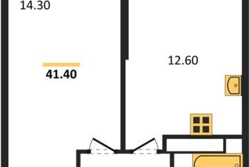 Фото №1: 1-комнатная квартира 41 м² - Краснодар, мкр. жилой комплекс Рекорд, ул. Новороссийская, 102И