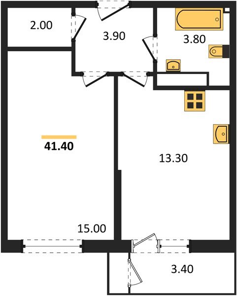 Фото №1: 1-комнатная квартира 41 м² - Краснодар, ЖК Рекорд, Карасунский внутригородской округ, Центральный внутригородской округ, Черёмушки, мкр. жилой комплекс Рекорд, ул. Новороссийская, 102И