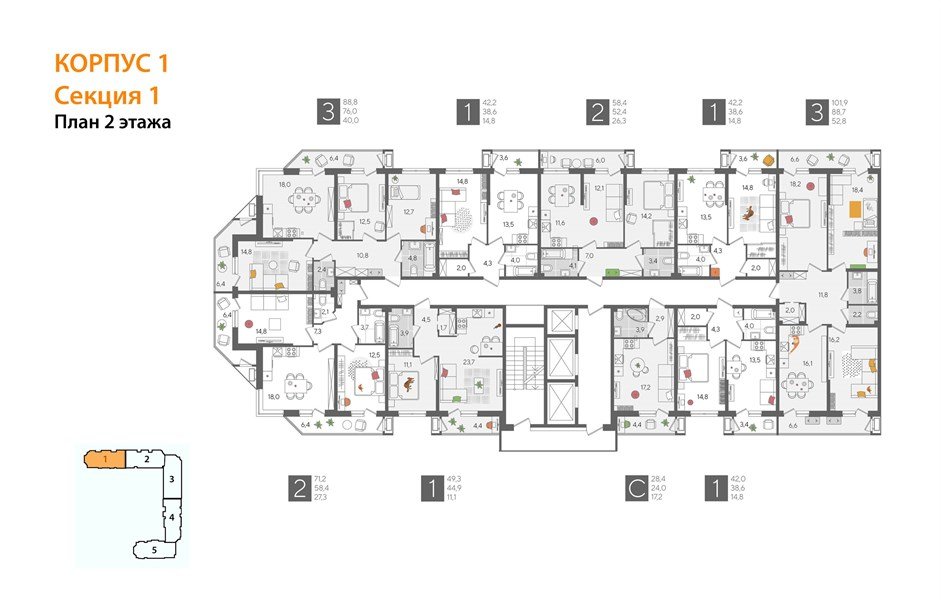 Фото №8: 3-комнатная квартира 88 м² - Краснодар, ЖК Рекорд, Карасунский внутригородской округ, Центральный внутригородской округ, Черёмушки, мкр. жилой комплекс Рекорд, ул. Новороссийская, 102И