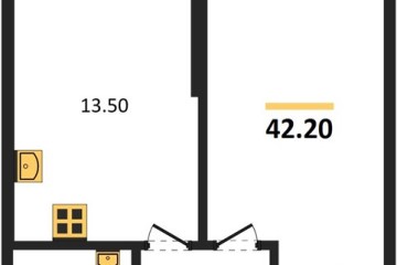 Фото №1: 1-комнатная квартира 42 м² - Краснодар, мкр. жилой комплекс Рекорд, ул. Новороссийская, 102И
