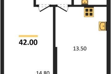 Фото №1: 1-комнатная квартира 42 м² - Краснодар, мкр. жилой комплекс Рекорд, ул. Новороссийская, 102И