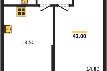 Фото №1: 1-комнатная квартира 42 м² - Краснодар, мкр. жилой комплекс Рекорд, ул. Новороссийская, 102И
