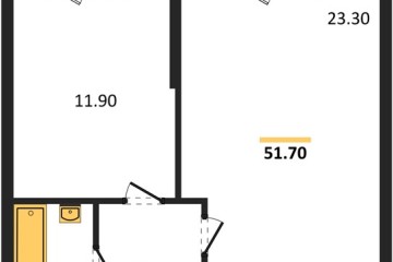 Фото №1: 1-комнатная квартира 51 м² - Краснодар, мкр. жилой комплекс Рекорд, ул. Новороссийская, 102И