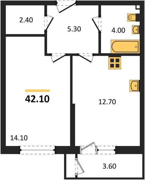 Фото №1: 1-комнатная квартира 42 м² - Краснодар, ЖК Рекорд, Карасунский внутригородской округ, Центральный внутригородской округ, Черёмушки, мкр. жилой комплекс Рекорд, ул. Новороссийская, 102И