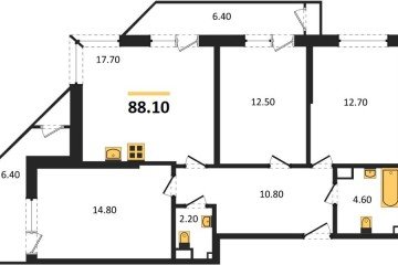 Фото №1: 3-комнатная квартира 88 м² - Краснодар, мкр. жилой комплекс Рекорд, ул. Новороссийская, 102И