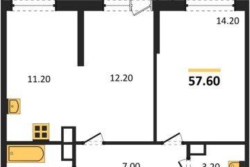Фото №1: 2-комнатная квартира 57 м² - Краснодар, мкр. жилой комплекс Рекорд, ул. Новороссийская, 102И