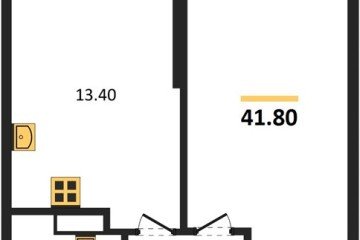 Фото №1: 1-комнатная квартира 41 м² - Краснодар, мкр. жилой комплекс Рекорд, ул. Новороссийская, 102И