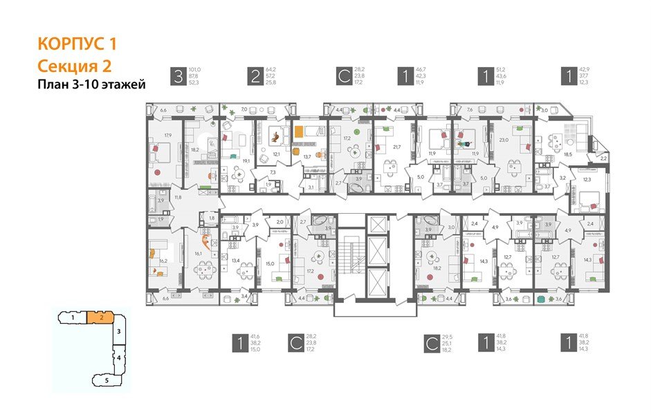 Фото №8: 2-комнатная квартира 64 м² - Краснодар, ЖК Рекорд, Карасунский внутригородской округ, Центральный внутригородской округ, Черёмушки, мкр. жилой комплекс Рекорд, ул. Новороссийская, 102И