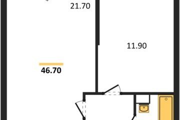 Фото №1: 1-комнатная квартира 46 м² - Краснодар, мкр. жилой комплекс Рекорд, ул. Новороссийская, 102И