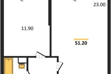 Фото №1: 1-комнатная квартира 51 м² - Краснодар, мкр. жилой комплекс Рекорд, ул. Новороссийская, 102И