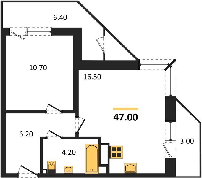 Фото №1: 1-комнатная квартира 47 м² - Краснодар, ЖК Рекорд, Карасунский внутригородской округ, Центральный внутригородской округ, Черёмушки, мкр. жилой комплекс Рекорд, ул. Новороссийская, 102И