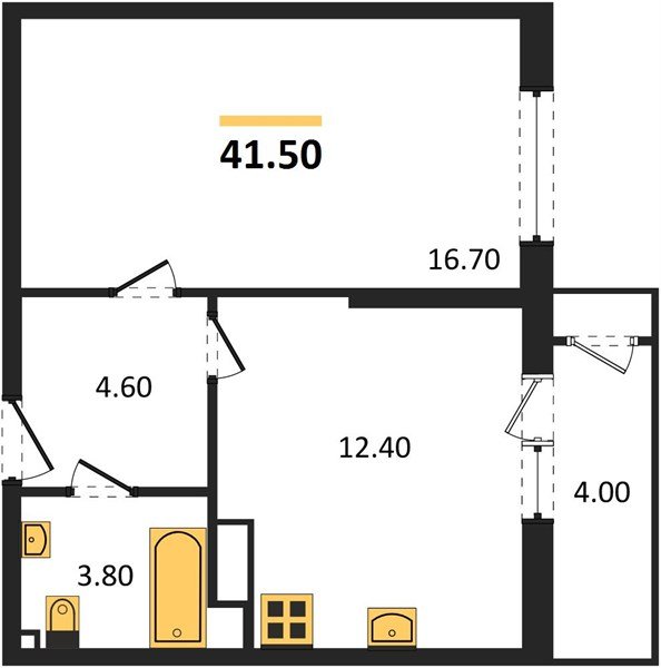 Фото №1: 1-комнатная квартира 41 м² - Краснодар, ЖК Рекорд, Карасунский внутригородской округ, Центральный внутригородской округ, Черёмушки, мкр. жилой комплекс Рекорд, ул. Новороссийская, 102И