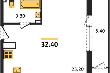 Фото №1: Студия 32 м² - Краснодар, мкр. жилой комплекс Рекорд, ул. Новороссийская, 102И