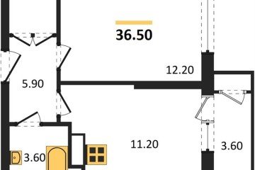 Фото №1: 1-комнатная квартира 36 м² - Краснодар, мкр. жилой комплекс Рекорд, ул. Новороссийская, 102И