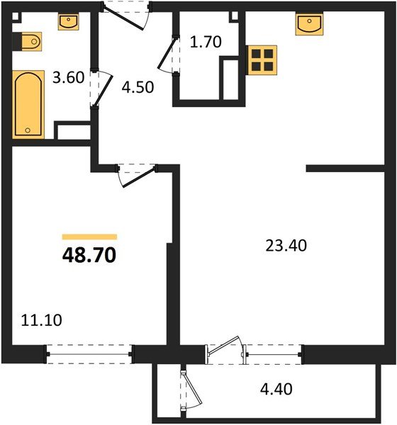 Фото №1: 1-комнатная квартира 48 м² - Краснодар, ЖК Рекорд, Карасунский внутригородской округ, Центральный внутригородской округ, Черёмушки, мкр. жилой комплекс Рекорд, ул. Новороссийская, 102И