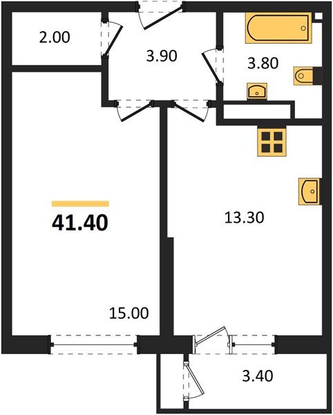 Фото №1: 1-комнатная квартира 41 м² - Краснодар, ЖК Рекорд, Карасунский внутригородской округ, Центральный внутригородской округ, Черёмушки, мкр. жилой комплекс Рекорд, ул. Новороссийская, 102И