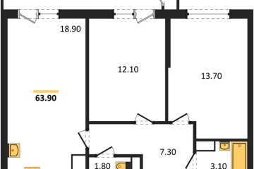 Фото №1: 2-комнатная квартира 63 м² - Краснодар, мкр. жилой комплекс Рекорд, ул. Новороссийская, 102И