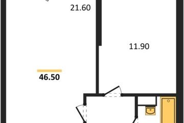 Фото №1: 1-комнатная квартира 46 м² - Краснодар, мкр. жилой комплекс Рекорд, ул. Новороссийская, 102И