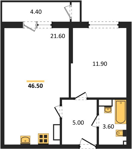 Фото №1: 1-комнатная квартира 46 м² - Краснодар, ЖК Рекорд, Карасунский внутригородской округ, Центральный внутригородской округ, Черёмушки, мкр. жилой комплекс Рекорд, ул. Новороссийская, 102И