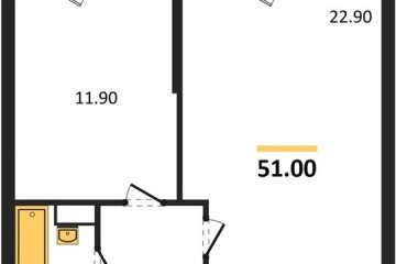 Фото №1: 1-комнатная квартира 51 м² - Краснодар, мкр. жилой комплекс Рекорд, ул. Новороссийская, 102И