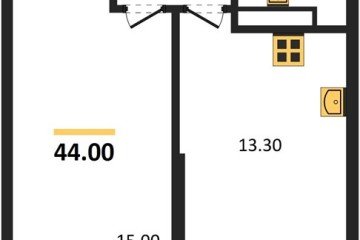 Фото №1: 1-комнатная квартира 44 м² - Краснодар, мкр. жилой комплекс Рекорд, ул. Новороссийская, 102И