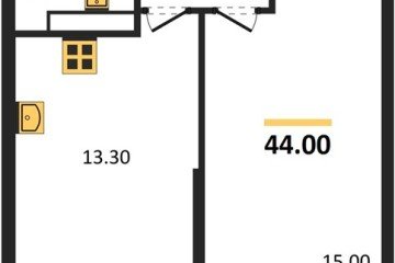 Фото №1: 1-комнатная квартира 44 м² - Краснодар, мкр. жилой комплекс Рекорд, ул. Новороссийская, 102И