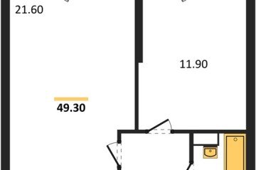 Фото №1: 1-комнатная квартира 49 м² - Краснодар, мкр. жилой комплекс Рекорд, ул. Новороссийская, 102И