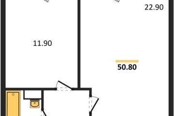 Фото №1: 1-комнатная квартира 50 м² - Краснодар, мкр. жилой комплекс Рекорд, ул. Новороссийская, 102И