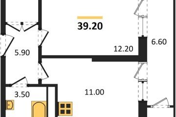 Фото №1: 1-комнатная квартира 39 м² - Краснодар, мкр. жилой комплекс Рекорд, ул. Новороссийская, 102И