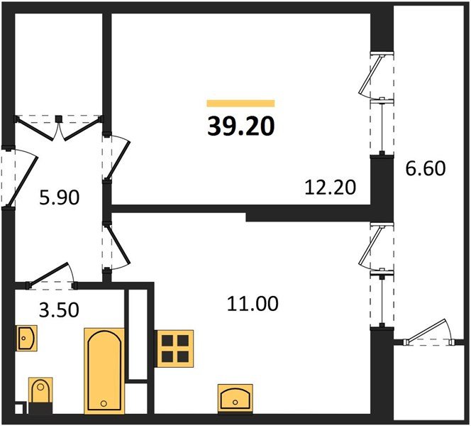 Фото №1: 1-комнатная квартира 39 м² - Краснодар, ЖК Рекорд, Карасунский внутригородской округ, Центральный внутригородской округ, Черёмушки, мкр. жилой комплекс Рекорд, ул. Новороссийская, 102И