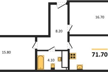 Фото №1: 2-комнатная квартира 71 м² - Краснодар, мкр. жилой комплекс Рекорд, ул. Новороссийская, 102И