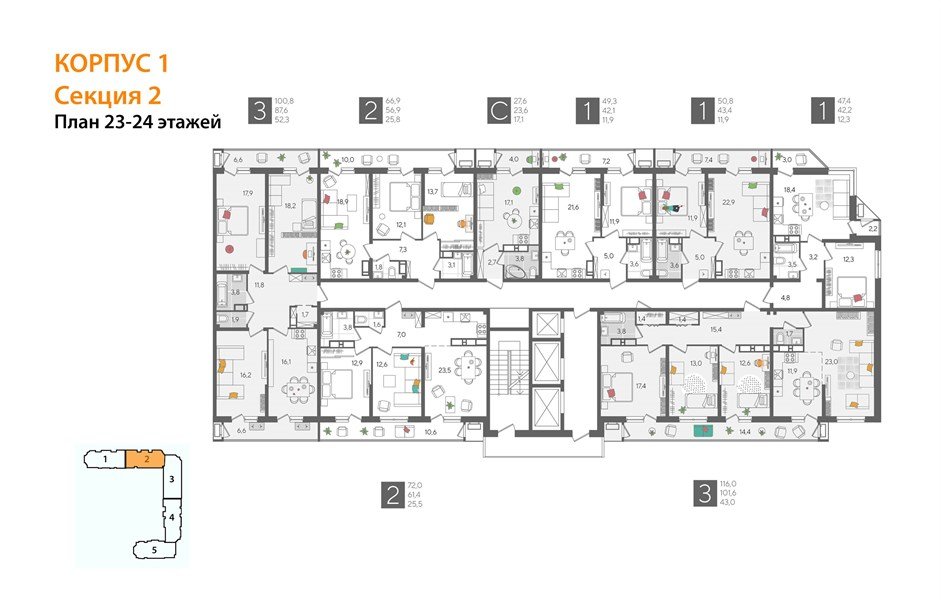 Фото №8: 2-комнатная квартира 72 м² - Краснодар, ЖК Рекорд, Карасунский внутригородской округ, Центральный внутригородской округ, Черёмушки, мкр. жилой комплекс Рекорд, ул. Новороссийская, 102И