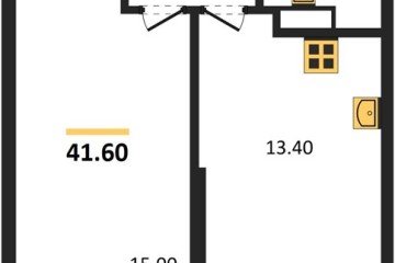 Фото №1: 1-комнатная квартира 41 м² - Краснодар, мкр. жилой комплекс Рекорд, ул. Новороссийская, 102И