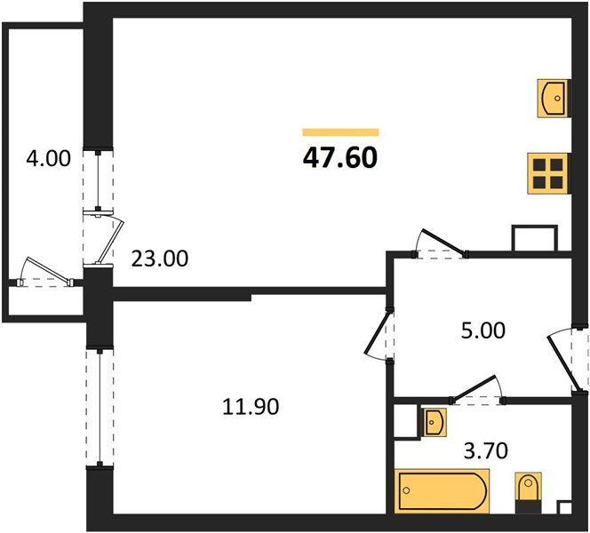Фото №1: 1-комнатная квартира 47 м² - Краснодар, ЖК Рекорд, Карасунский внутригородской округ, Центральный внутригородской округ, Черёмушки, мкр. жилой комплекс Рекорд, ул. Новороссийская, 102И