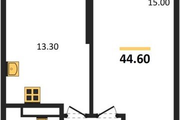Фото №1: 1-комнатная квартира 44 м² - Краснодар, мкр. жилой комплекс Рекорд, ул. Новороссийская, 102И