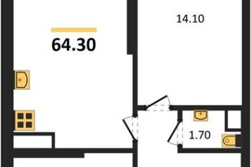 Фото №1: 2-комнатная квартира 64 м² - Краснодар, мкр. жилой комплекс Рекорд, ул. Новороссийская, 102И